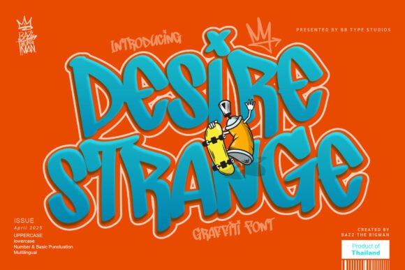 Desire Strange: A Bold Graffiti Font for Makers
