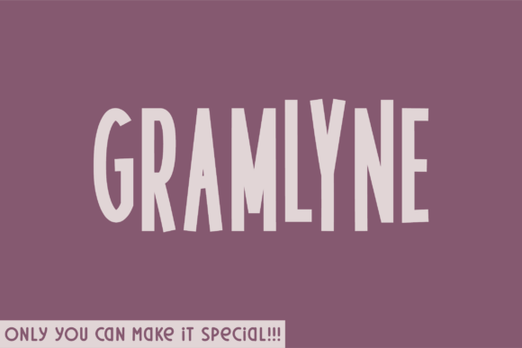 Gramlyne: A Natural Handwritten Font for Crafters