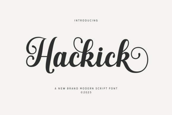Hackick: A Romantic Script Font for Elegant Branding
