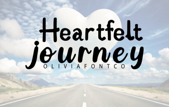 Heartfelt Journey: A Versatile Script Font for Editorial Design