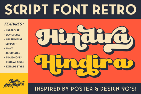 Hindira: A Retro Script Font for Bold Branding