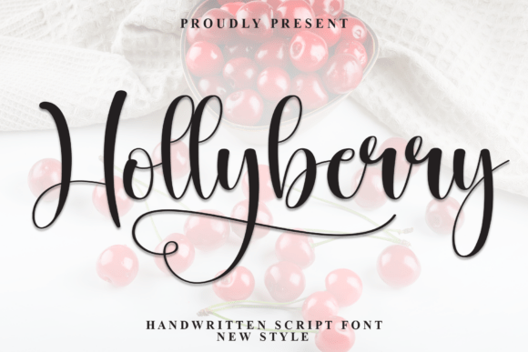 Hollyberry: A Graceful Script Font for Editorial Design