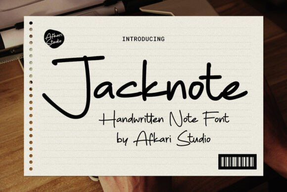 Jacknote: A Handwritten Font for Authentic Branding