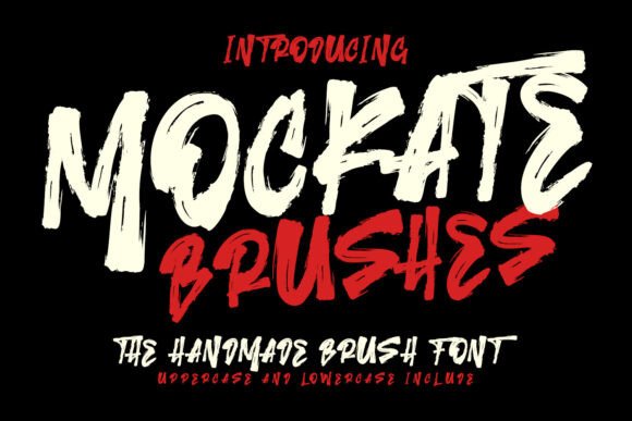 Mockate Brushes Font for Bold Craft Designs