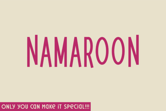 Namaroon: A Natural Handwritten Typeface for Authentic Branding