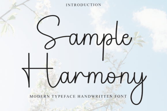 Sample Harmony: A Timeless Handwritten Font for Makers