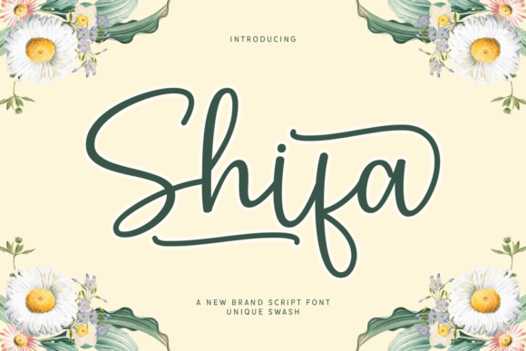 Shifa: A Graceful Script Font for Crafters
