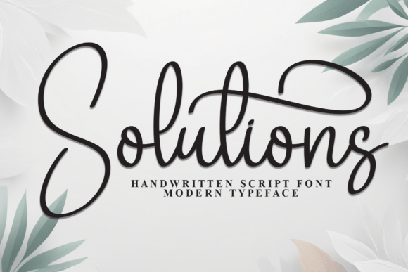 Solutions Script Font for Elegant Branding