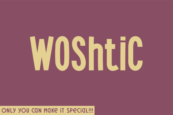 Woshtic: A Handwritten Typeface for Editorial Design